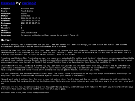 fanfiction/Heavencarino2 screenshot