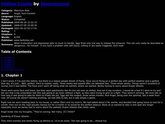 fanfiction/HidingInsidebluexisxcool screenshot