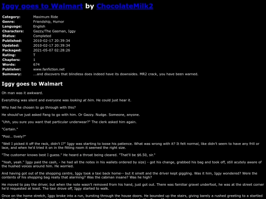 fanfiction/IggygoestoWalmartChocolateMilk2 screenshot