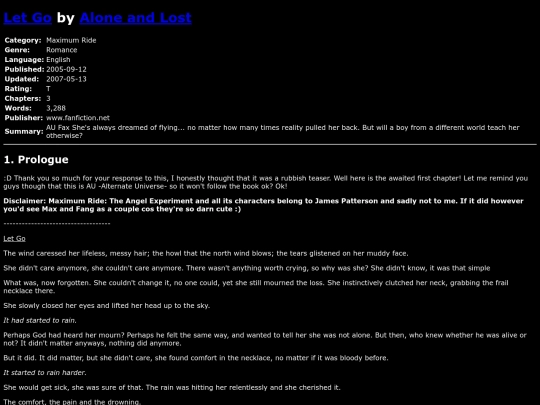 fanfiction/LetGoAloneandLost screenshot