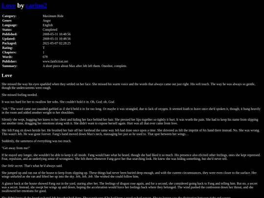 fanfiction/Lovecarino2 screenshot