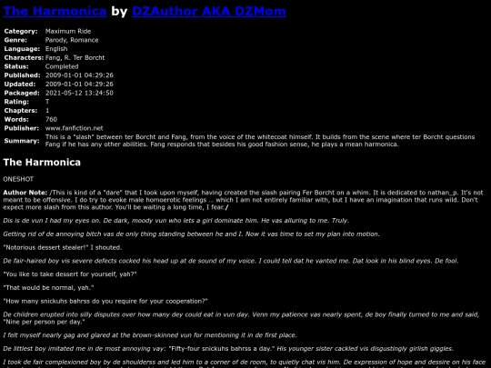 fanfiction/TheHarmonicaDZMom screenshot