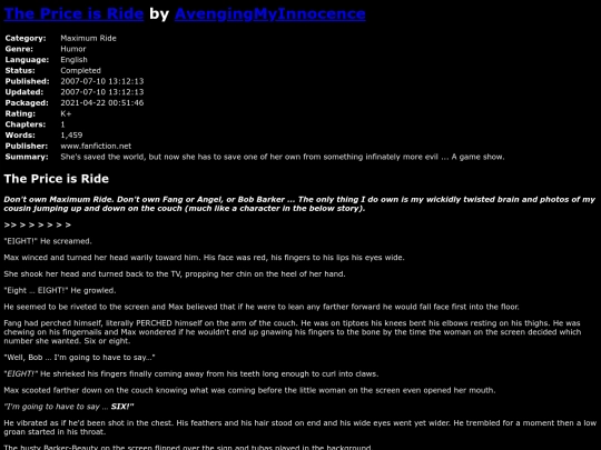 fanfiction/ThePriceisRideAvengingMyInnocence screenshot