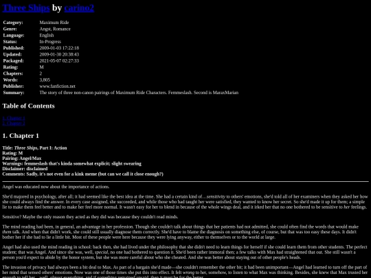 fanfiction/ThreeShipscarino2 screenshot