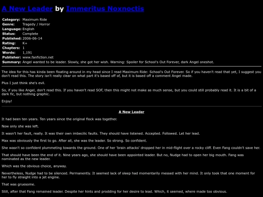fanfiction2/ANewLeaderImmeritusNoxnoctis screenshot
