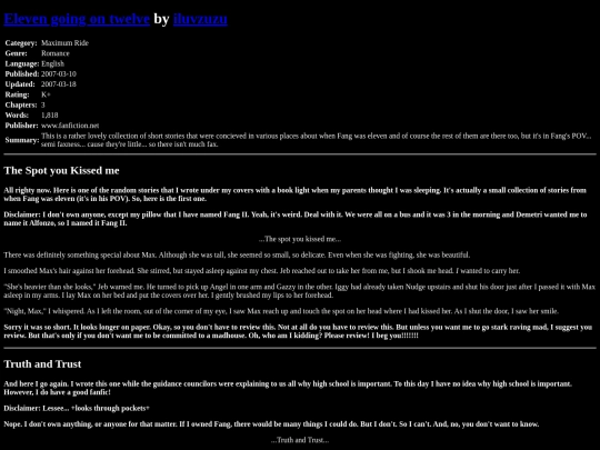 fanfiction2/Eleveniluvzuzu screenshot