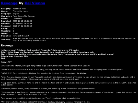 fanfiction2/RevengeKaiVienna screenshot
