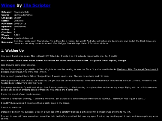 fanfiction2/WingsIllaScriptor screenshot
