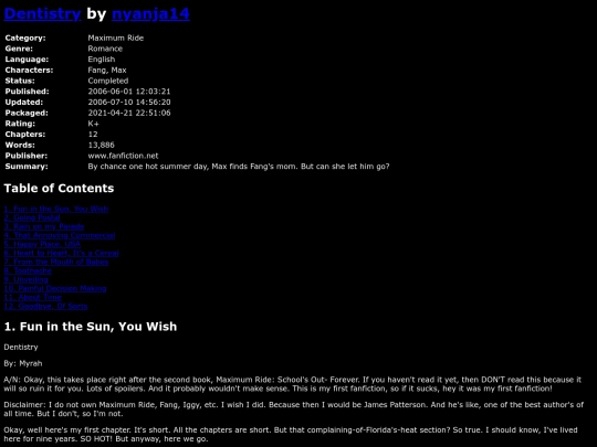 fanfiction3/Dentistrynyanja14 screenshot
