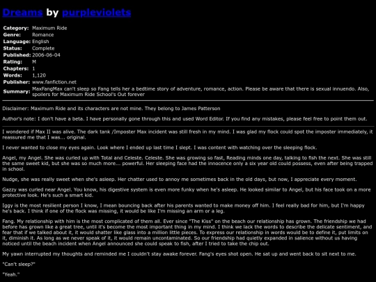 fanfiction3/Dreamspurpleviolets screenshot