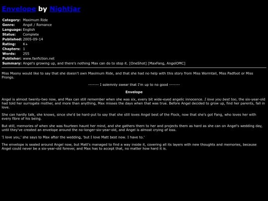 fanfiction3/EnvelopeNightjar screenshot