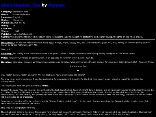 fanfiction3/ShesHumanTooPyronic screenshot