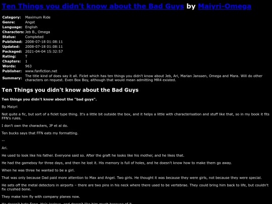 fanfiction3/TenThingsMaiyriOmega screenshot