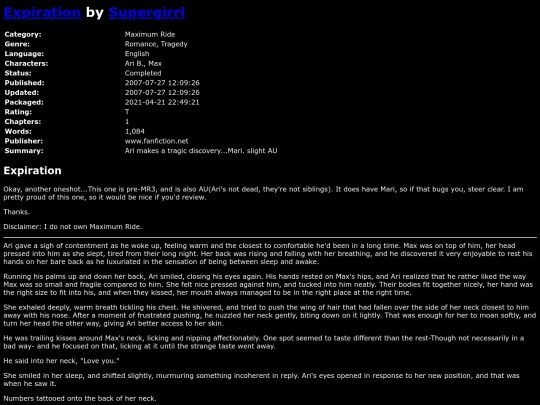 fanfiction4/ExpirationSupergirrl screenshot