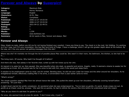 fanfiction4/ForeverandAlwaysSupergirrl screenshot