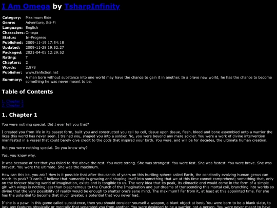 fanfiction4/IAmOmegaTsharpInfinity screenshot