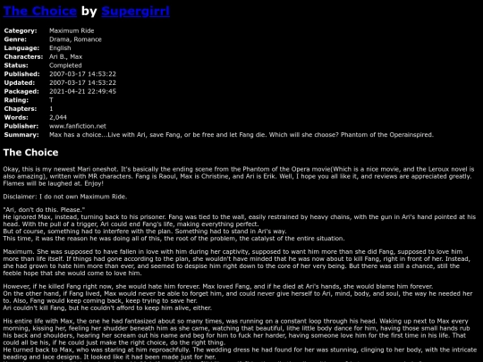 fanfiction4/TheChoiceSupergirrl screenshot