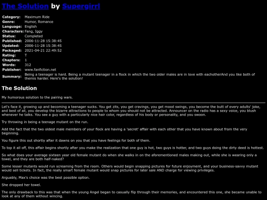 fanfiction4/TheSolutionSupergirrl screenshot