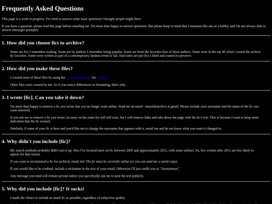 faq screenshot