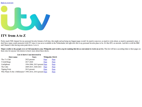 hub pages/game shows/ITV_gameshows screenshot