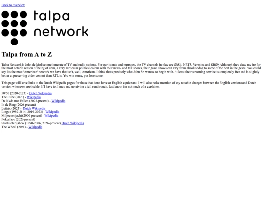 hub pages/game shows/Talpa_gameshows screenshot
