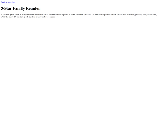hub pages/game shows/game show pages/5-Star_Family_Reunion screenshot