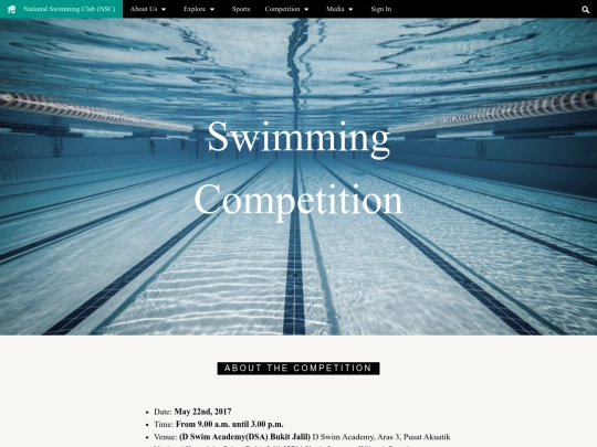 Swimming Competition/Swimming Competition Details screenshot