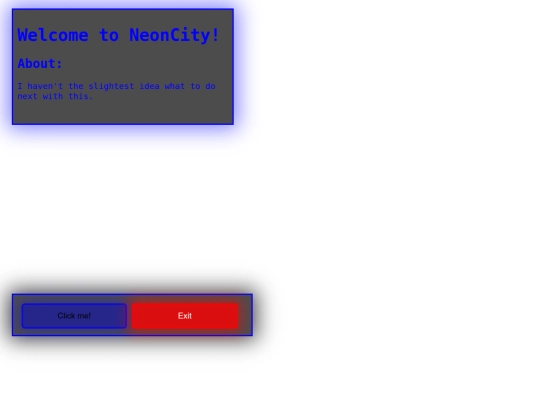 Webpages/NeonCity/NCMain screenshot
