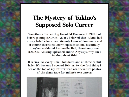KKRInfodumps/YukinoSolo screenshot