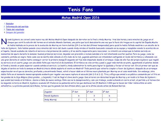 TenisFans screenshot