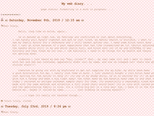 diary screenshot