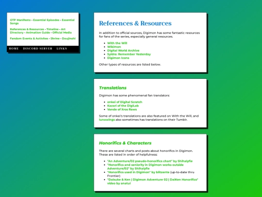 references-resources screenshot