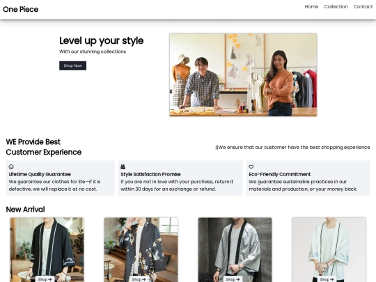 E-Commerce Website/Home screenshot