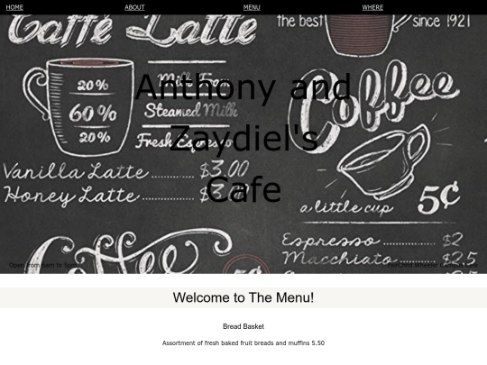 menu screenshot