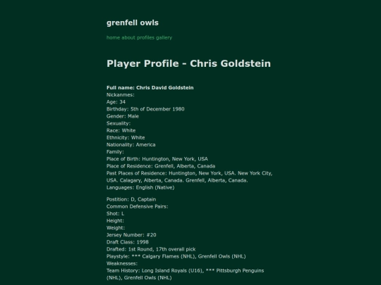 characterprofiles/ChrisGoldstein screenshot