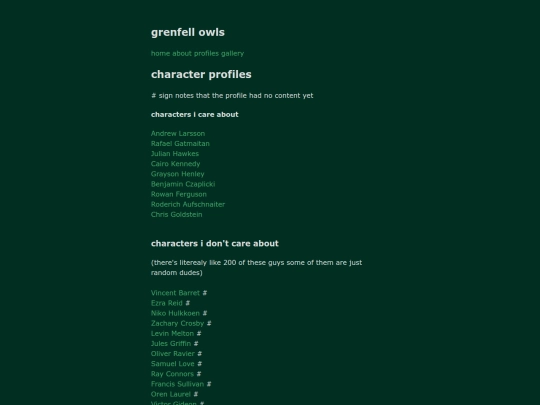 profiles screenshot