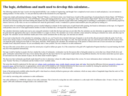 QuickGoldTally/dissertation screenshot