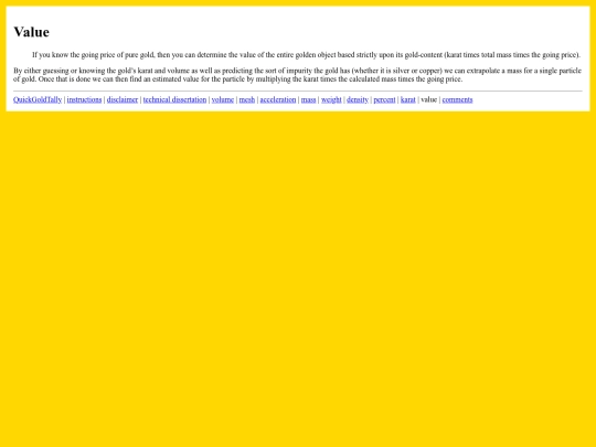 QuickGoldTally/value screenshot