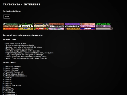 personal-interests screenshot