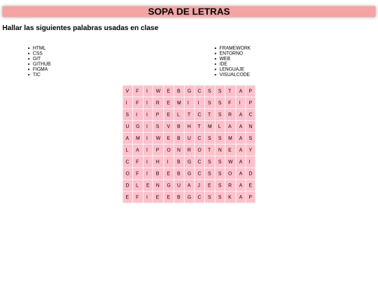 ProgramacionWeb/SopaLetras/words screenshot