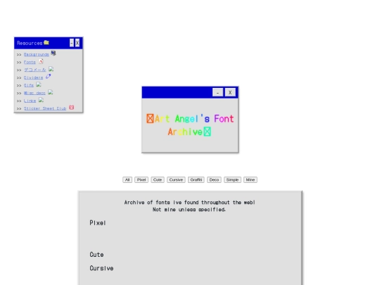 fonts screenshot