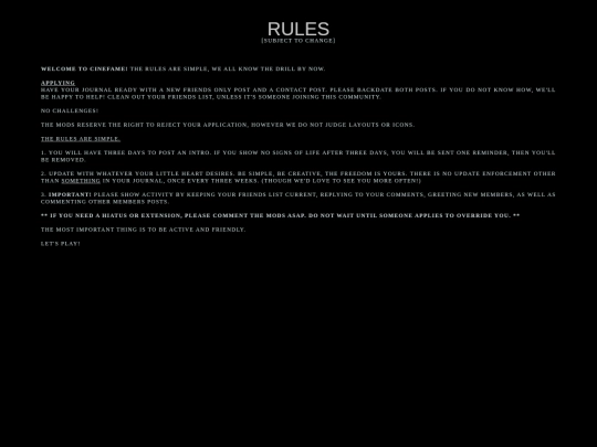 rules screenshot