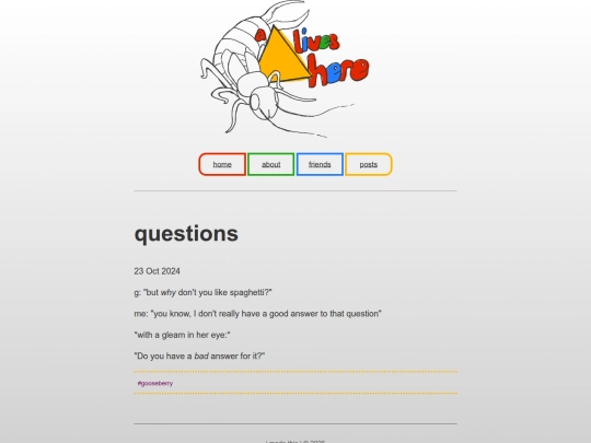 questions screenshot