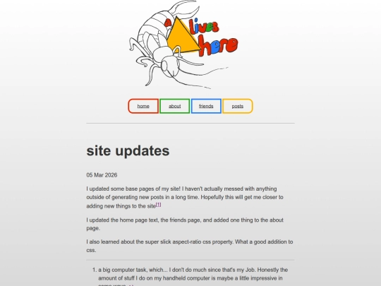 site_updates screenshot