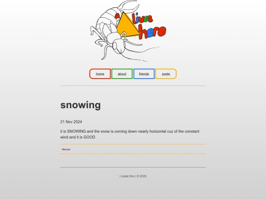 snowing screenshot