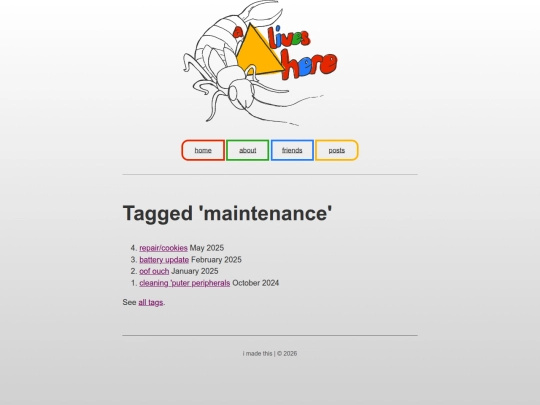 tags/maintenance screenshot