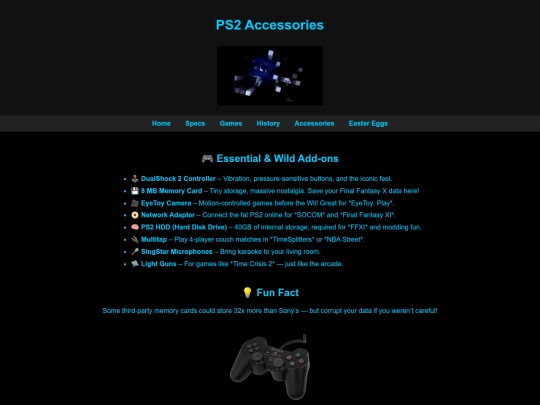 accessories screenshot