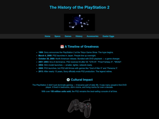 history screenshot