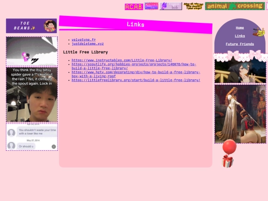 links screenshot