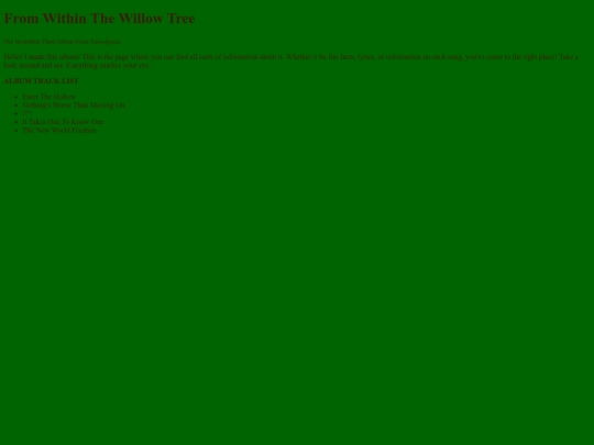 FromWithinTheWillowTree screenshot